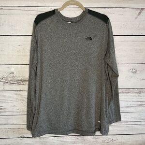 The North Face Vaporwick Performance Stretch T Shirt Mens Large Gray Long Sleeve